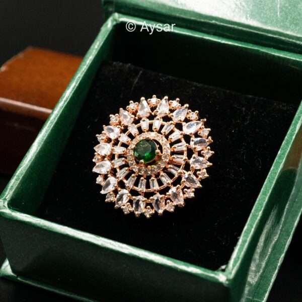 AD finger ring green