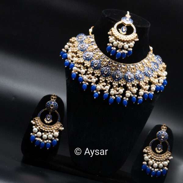 Bridal choker set front meenakari sets - Image 2