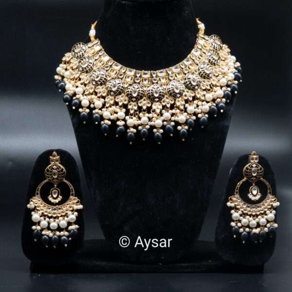 Bridal choker sets with meenakari full set - Image 4