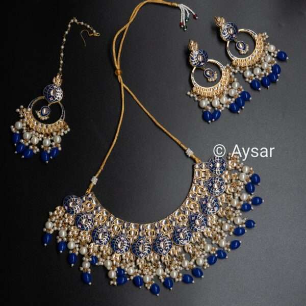 Bridal choker set front meenakari sets