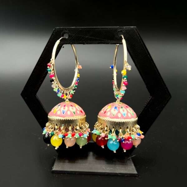 JHUMKA BALI HOOP EARRINGS - Image 3