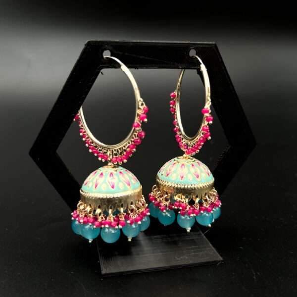 JHUMKA BALI HOOP EARRINGS - Image 4