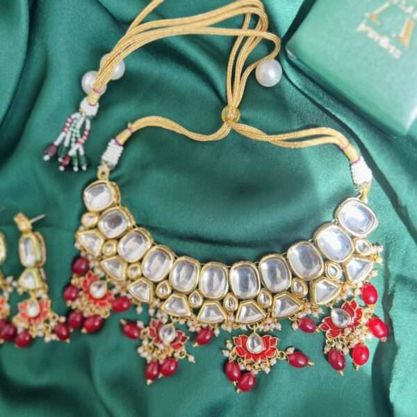 Bridal kundan neckset red - Image 2