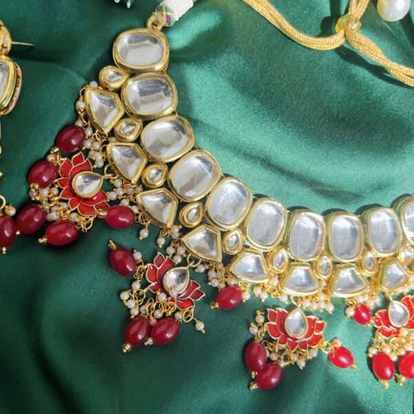 Bridal kundan neckset red - Image 4